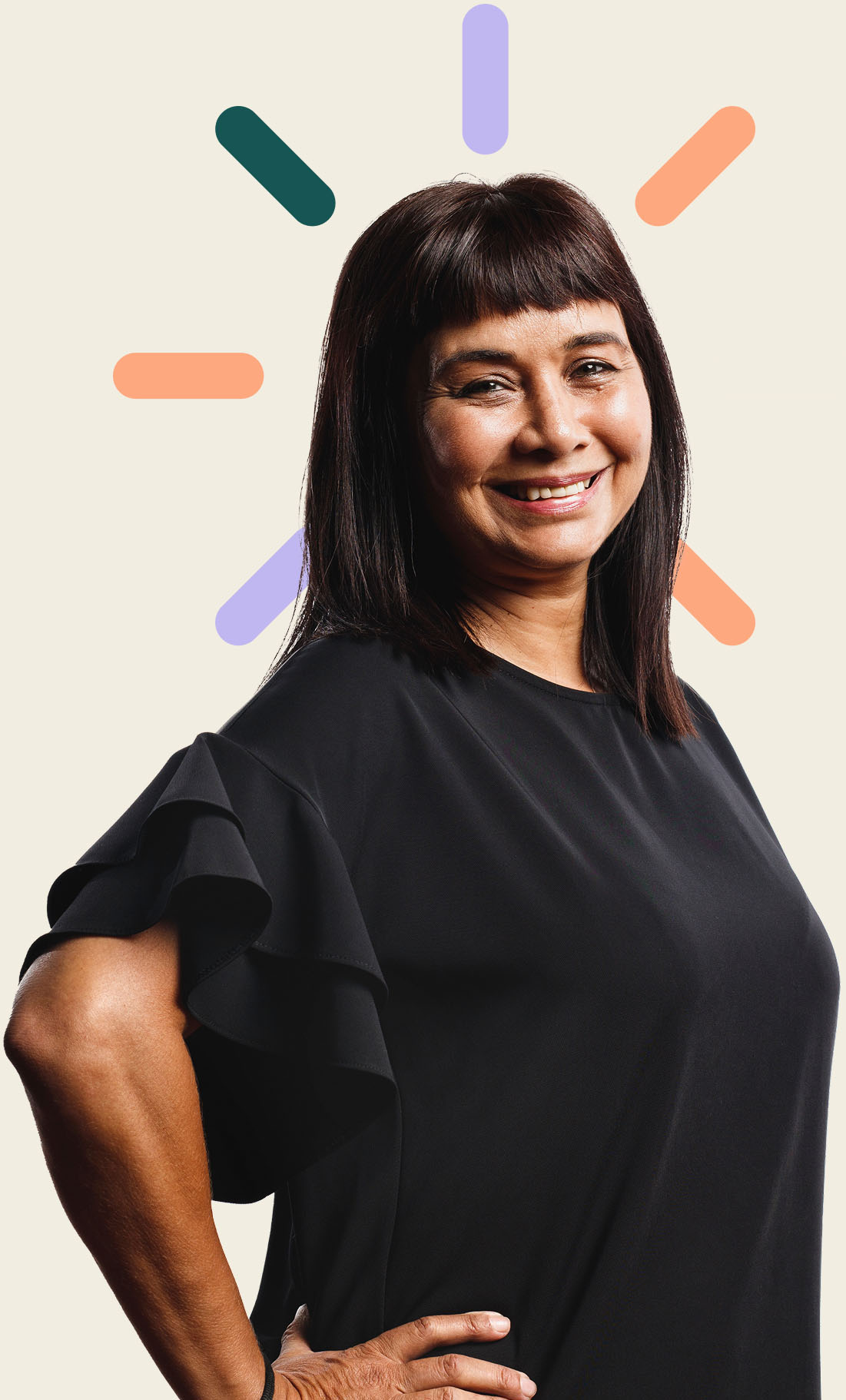 Woman in Black Top Strong