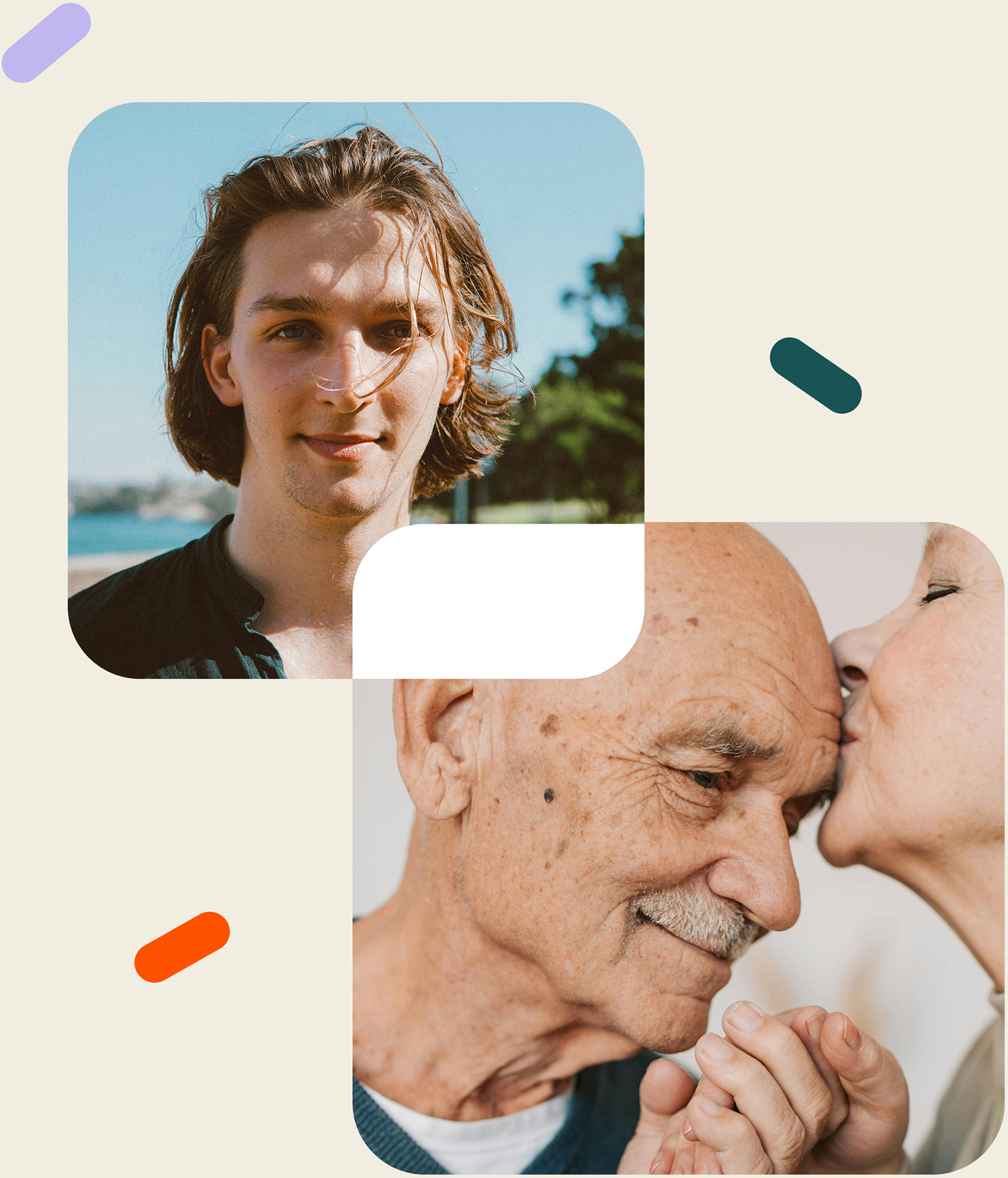 Young Man Elderly Couple